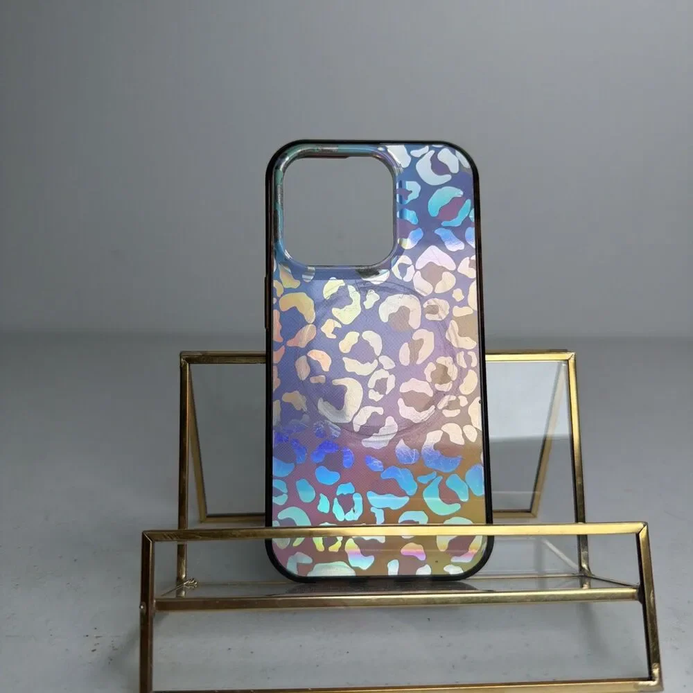 Iridescent Pink/purple Leopard Case with MagSafe - iPhone 14 Pro